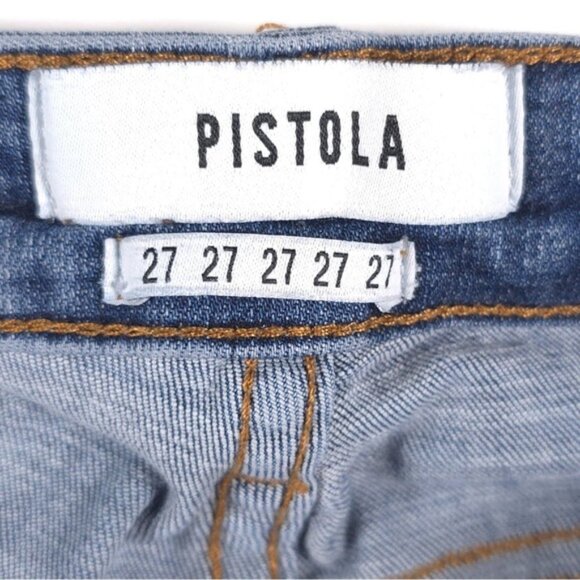 PISTOLA Cotton Rayon Blend Jeans Raw Hem P6738MTW-LMT Size 27 - Picture 3 of 12